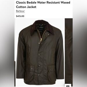 Brand new Barbour Classic Bedale Men. Size 50 (XXL) Never worn with tags.